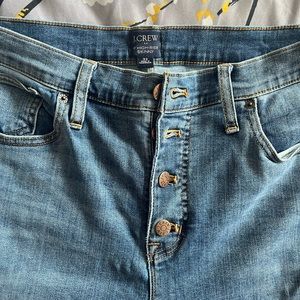 J. Crew high rise skinny jean with button front